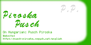piroska pusch business card